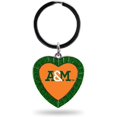 thumbnail image 1 of FLORIDA A&M TEAM COLOR BLING HEART KEYCHAIN, 1 of 1