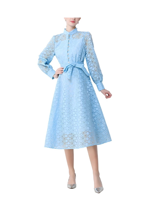 womens A-Line Midi Dress, 4