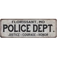 thumbnail image 1 of FLORISSANT, MO POLICE DEPT. Home Decor Metal Sign Gift 6x18 106180012718, 1 of 1