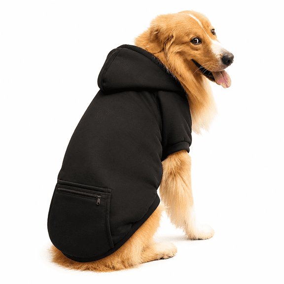 FLORNIX 1Pcs Dog Sweaters,Polyester Dog Clothes,Dog Sweaters for Large Dogs,Black,5Xl