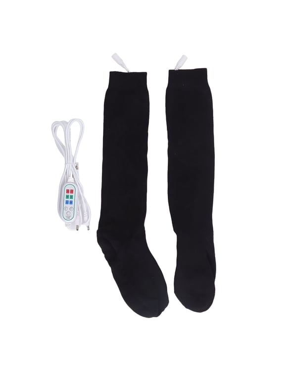 1Set Winter Cotton Heated Socks Rechargeable Electric Heated Socks for Men Women Outdoors Skating Skiing Hunting Fishing
