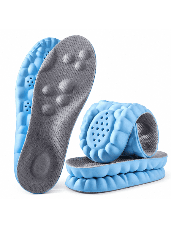 2 Pair Cloud Soles for Men & Women, Super Soft Comfort Insoles, U-Shape Memory Foam Insoles, Shock-Absorbing Foot Support Insoles, Cloud Insoles for Women