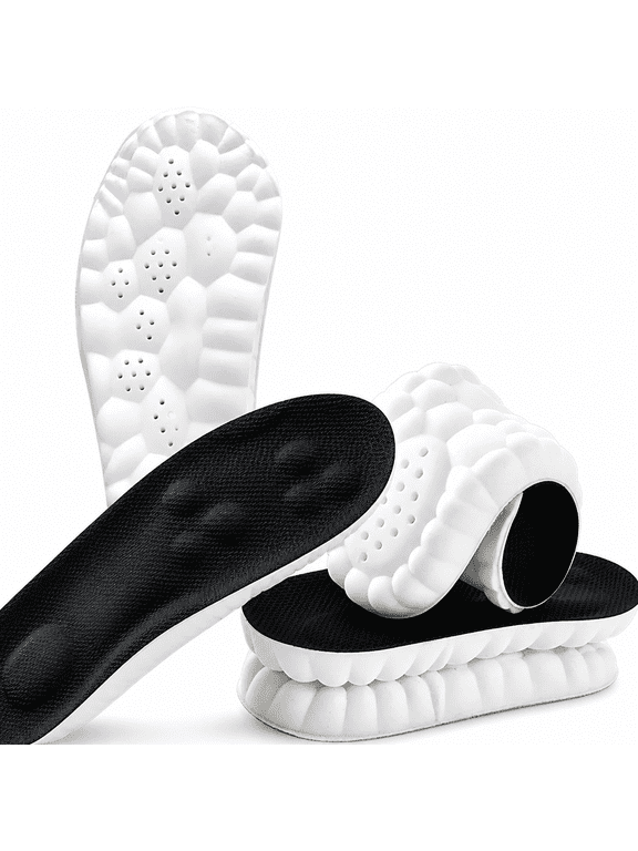 2 Pair Cloud Soles for Men & Women, Super Soft Comfort Insoles, U-Shape Memory Foam Insoles, Shock-Absorbing Foot Support Insoles