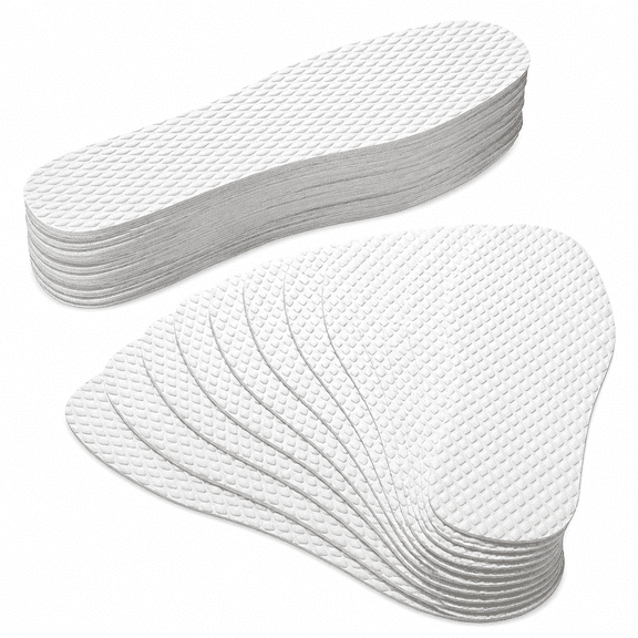 FLORNIX 20 Pairs of Breathable Shoe Insoles Thin Shoe Inserts Non-Slip Insoles Shoe Pads for Men Women