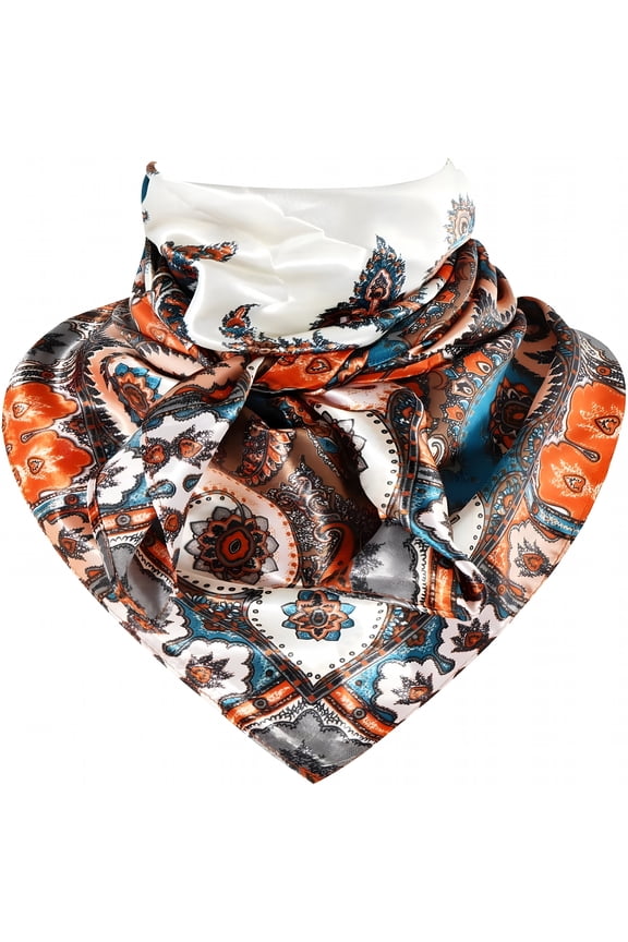 2026 New 35 Inch Wild Rag Cowboy Scarves for Men,Large Rancher Neckerchief Silk Feel,Oversize Western Bandana for Western Outfits,Ranch Work,Rodeos,Horseback Riding,Casual Wear.