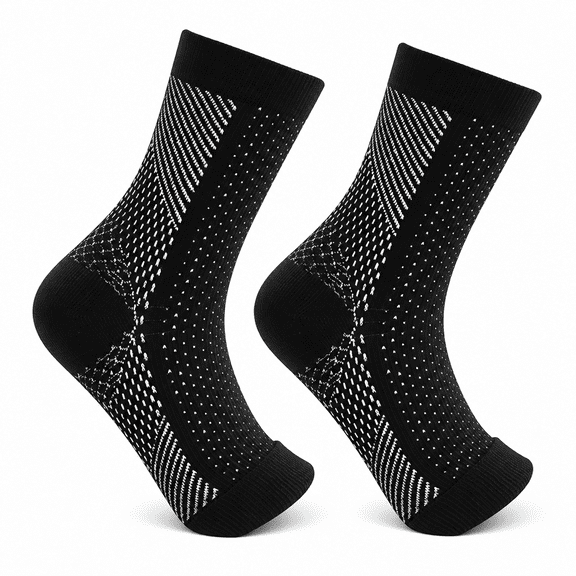 FLORNIX 2026 New Neuropathy Socks for Women,Toeless Compression Ankle Socks Open Toe Compression Socks,Ankle Sleeves Socks Foot Compression Sleeves for Running