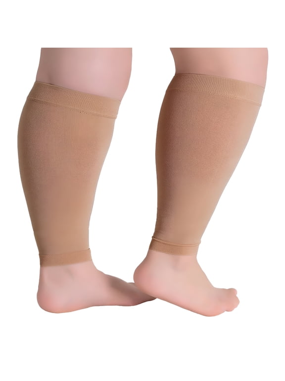 2026 New Plus Size Leg Sleeve Support Socks - the Wide Calf Compression Sleeve for Men and Women - Shin Splint Sleeves for Leg,Calves Running,Cycling,Walking,Sports,Travel