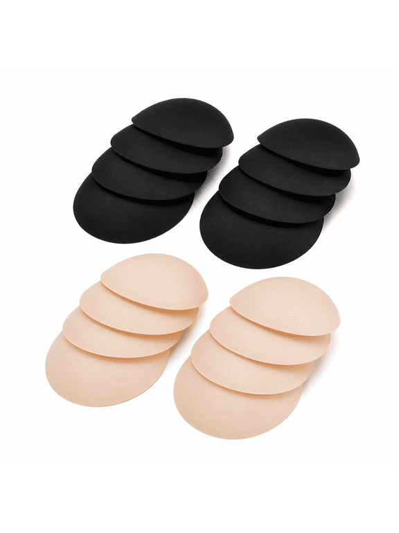 2026 New Round Sponge Bra Insert Pads,Black/Nude,10 Pairs for Bras,Lingerie,Shaping,Comfort,Everyday Wear,Discreet,Padding.