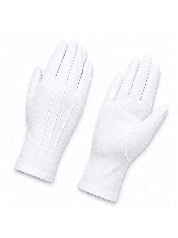 2026 1Pair New White Ceremonial Gloves White Gloves White Cotton Nylon Dress Gloves Suitable for Honor Guards Formal Tuxedos