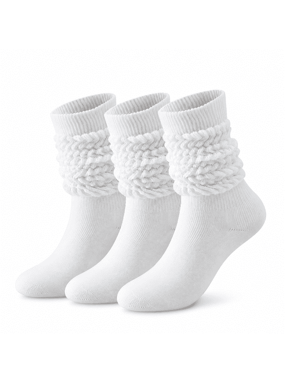 3 Pairs Girl Slouch Socks 5-8 Years Little Girls Slouchy Socks Knee High Scrunch Socks Soft Warm Stacked Boot Socks Casual Long Socks for
