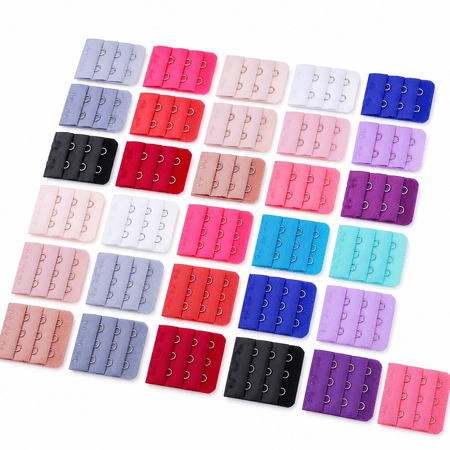 FLORNIX 36 Pieces Women's Bra Extenders Brassiere Extension Hooks 2 Hooks and 3 Hooks (18 Colors)