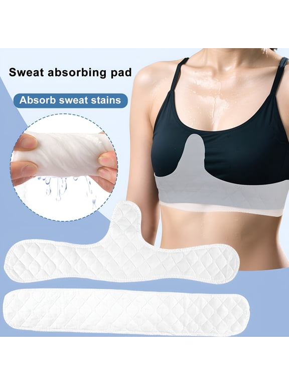 5/10Pcs Bra Liner Reusable Washable Under-Breast Sweat Absorber Pads Women Odor Control Cotton Breast Pad Moisture Wicking Boob Insert Lining