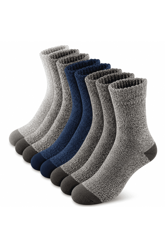 5 Pairs Merino Wool Socks Mens,Super Thick Mens Hiking Thermal Wool Socks for Cold Weather