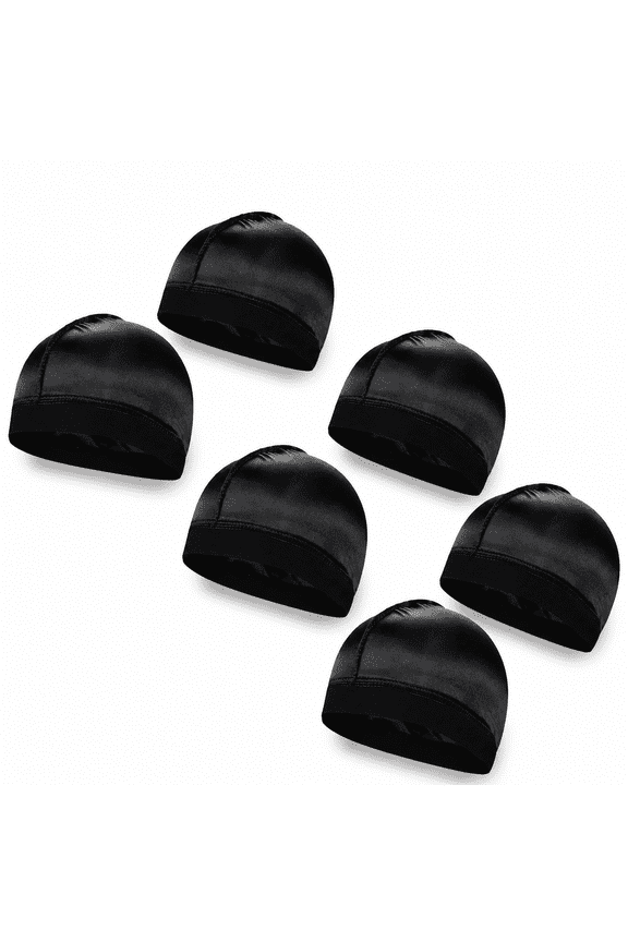 6Pcs Wave Cap,Skin Friendly and Comfortable Compression Cap,Fresh and Breathable Elastic Silky Wave Caps