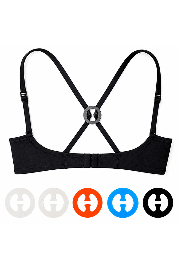 Adjustable Bra Strap Clips - 15pc Elastic Clips for Concealing Straps & Enhancing Cleavage