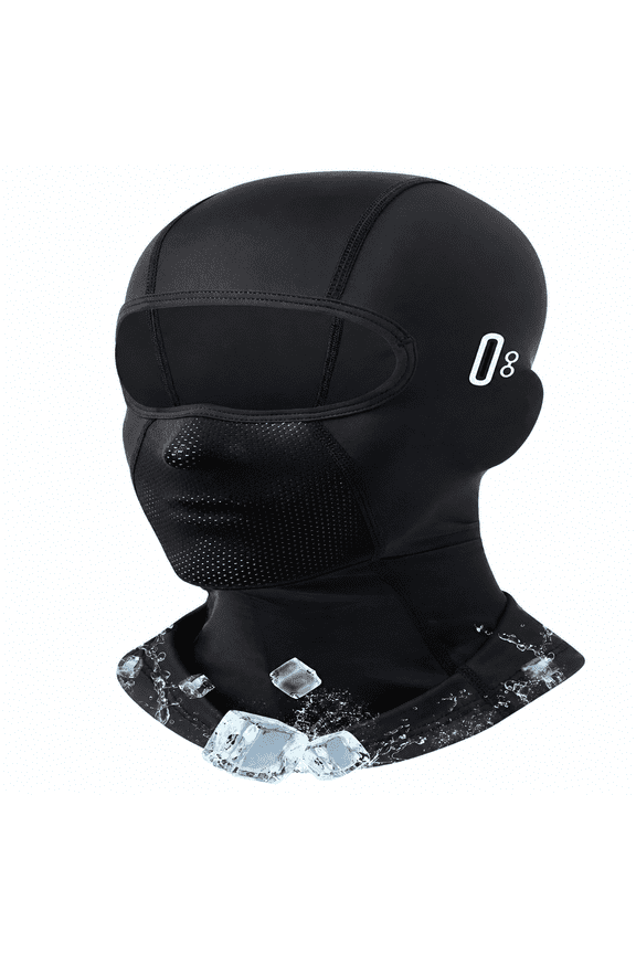 Balaclava Face Mask with Glasses Holes for Men and Women, Summer Cooling Balaclava, Shiesty Mask Sun UV Protection for Motorcycle, Ski, Cycling, Work - Black