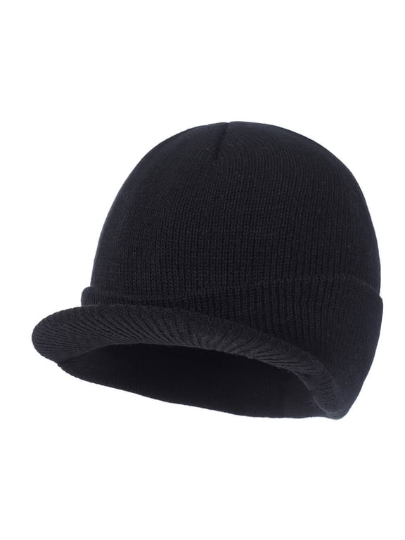 Beanie for Men,Wide-Brim Cap Mens Hats,Stylish and Functional Black Beanie