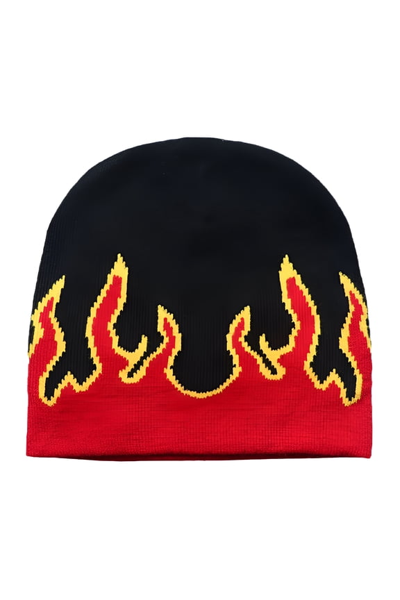 Beanies Flame Beanie Knit Fire Flame Beanie Skullies Beanie Flame Cap