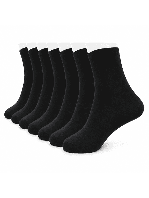 Black Socks For Men 9-12 Ruffle Sock Elastic Short Fiber Pairs Stockings Men Silky Socks Ultra-thin Silk 4 Socks Cotton Stockings Men