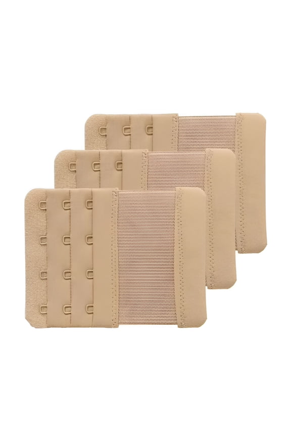 Bra Extenders 4 Hooks Women'S Soft Stretchy Bra Extension Strap, 3 Pieces