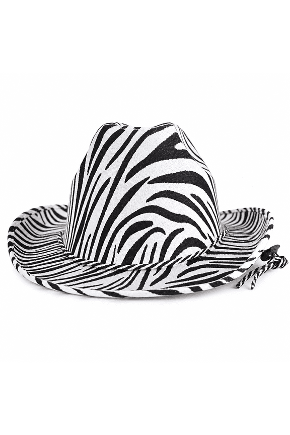 Cowboy Hat,Unique Animal Print Design Cowgirl Hat for Fun and Personality,Exquisite Details Safari Hat,Zebra