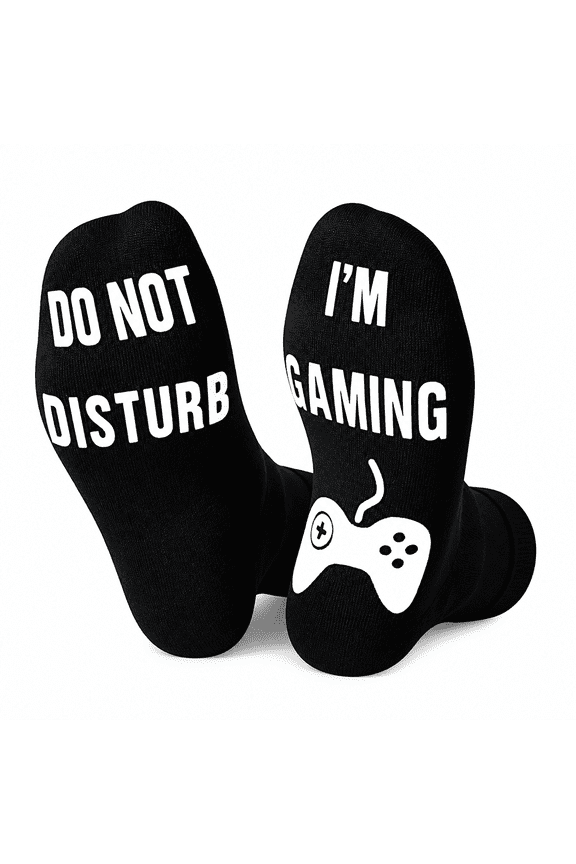 Do Not Disturb I'M Gaming Socks, Funny Novelty Socks Gaming Gift for Teen Boys Mens Gamer Kids Sons Husbands Boyfriends Women