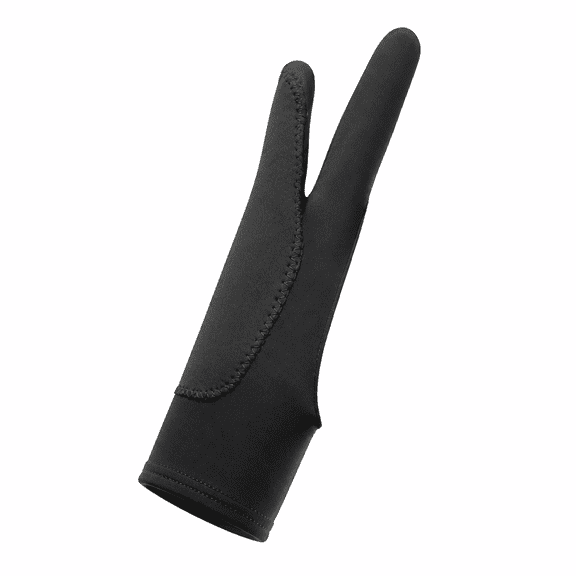 FLORNIX Drawing Glove for Digital Drawing Tablet,Smudge Guard,Two-Finger,Reduces Friction,Elastic Lycra,Good for Right and Left Hand