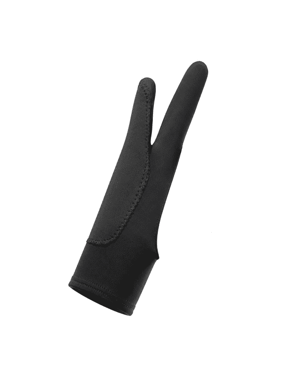 Drawing Glove for Digital Drawing Tablet,Smudge Guard,Two-Finger,Reduces Friction,Elastic Lycra,Good for Right and Left Hand