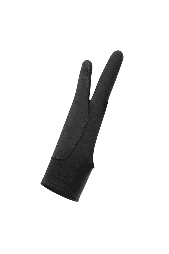 Drawing Glove for Digital Drawing Tablet,Smudge Guard,Two-Finger,Reduces Friction,Elastic Lycra,Good for Right and Left Hand