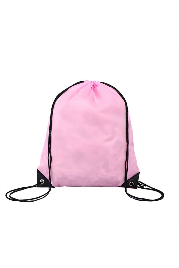 Drawstring Backpack Wide Storage Drawstring Bags Ultra-Portable Adjustable Straps Draw String Back Bag Style4 Pink
