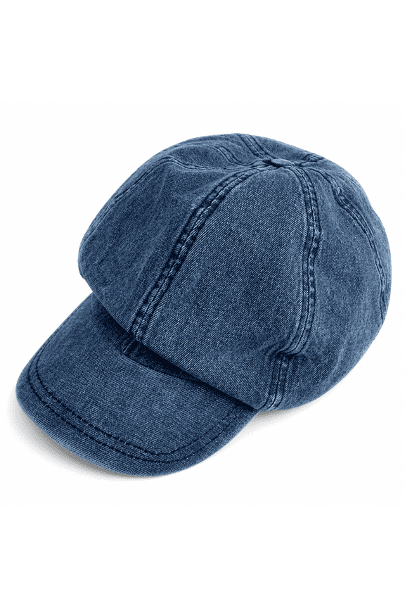 Flat Cap,Retro Fashion Design Newsboy Cap,Face-Flattering Shape Denim Cap,Premium Denim Material Painter Beret Cap