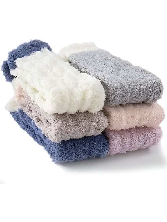 Fuzzy Socks Soft Cozy Fluffy Slipper Winter Warm Plush Socks Christmas Stocking Stuffers Gifts for Women Stocking Stuffers for Women