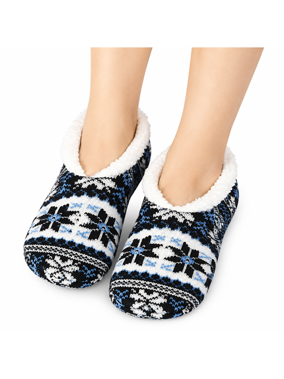 Fuzzy Socks for Women, Slipper Socks for Women, Fluffy Socks, Bearpaw Socks, Cloud Socks, Women Winter Floor Socks Plush Warm Indoor Household Socks Black One Size