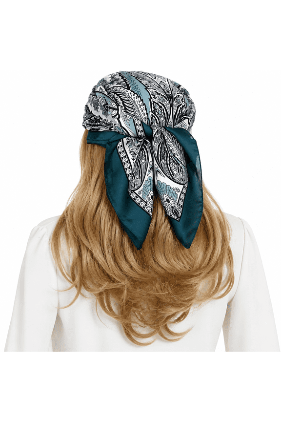 Head Scarf Like Silk Satin Hair Scarf for Women Sleeping Square Designer Scarf for Hair Wrapping at Night 27.5 Inch