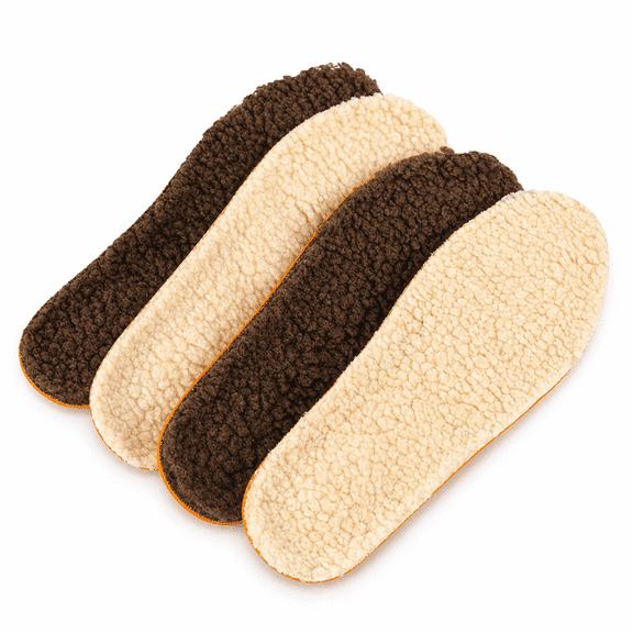 FLORNIX Insoles Winter Boot Inserts Warm Boots Shoe Footbeds Replacement Sole Inner Pad Shoes Weather Cold Snow Fluffy Thermal