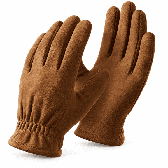 FLORNIX Leather Insulated Work Gloves,Cold Proof Thermal Grip Gloves Windproof Thick Knit Touchscreen Gloves for Working Cold Weather Men Women
