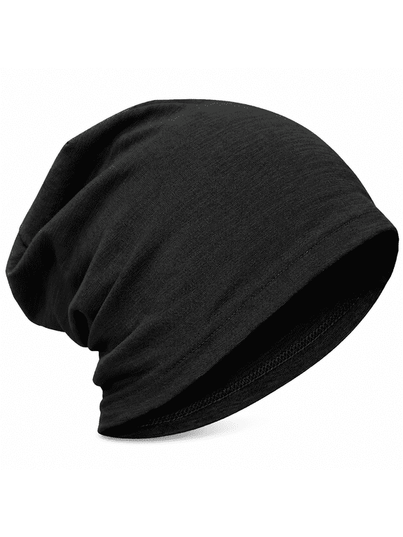 Lightweight Cotton Slouchy Beanie - Thin Breathable Summer Hat for Men Women,Chemo Skull Cap Baggy Headwear,Soft Beanies