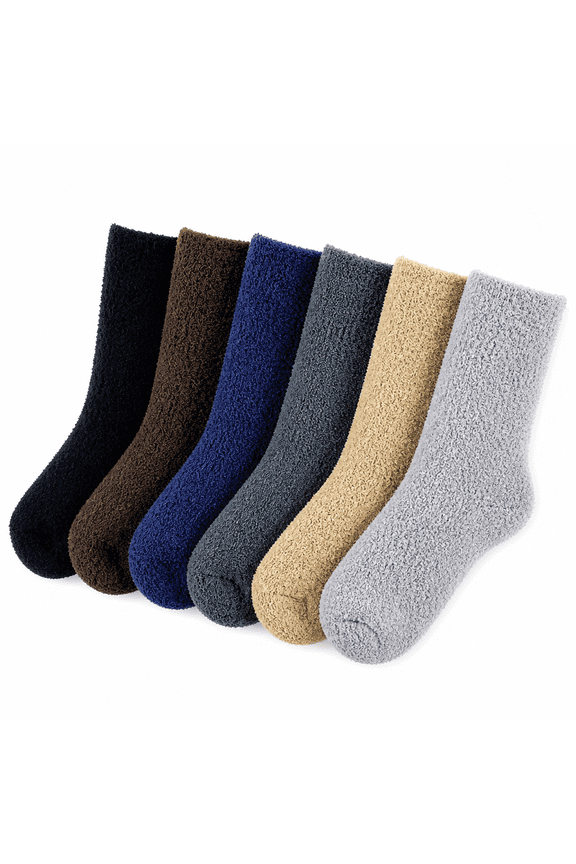 Men'S Fuzzy Socks,Grip Socks,Microfiber Plush Sleeping Socks,Soft Warm Cozy Anti-Skid Solid Color
