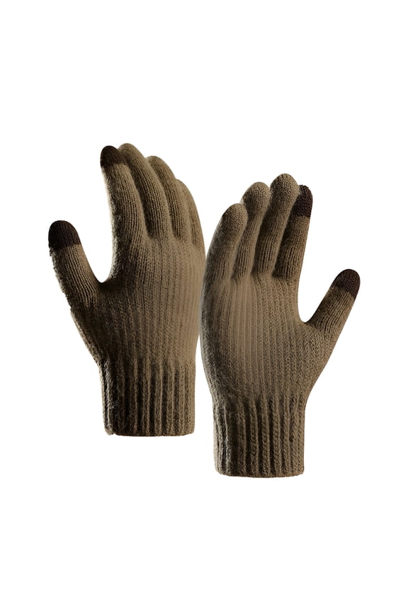 Men's Pure Wool Knitted Gloves with Lining