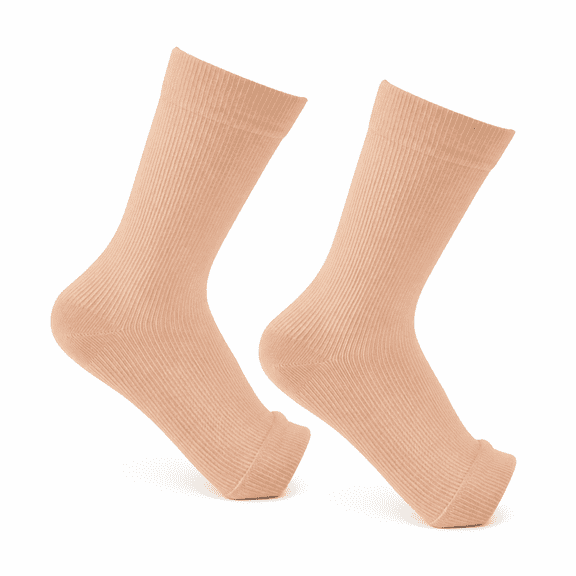 FLORNIX Neuropathy Socks For Women,Toeless Compression Ankle Socks Open Toe Compression Socks,Ankle Sleeves Socks Foot Compression Sleeves For Running