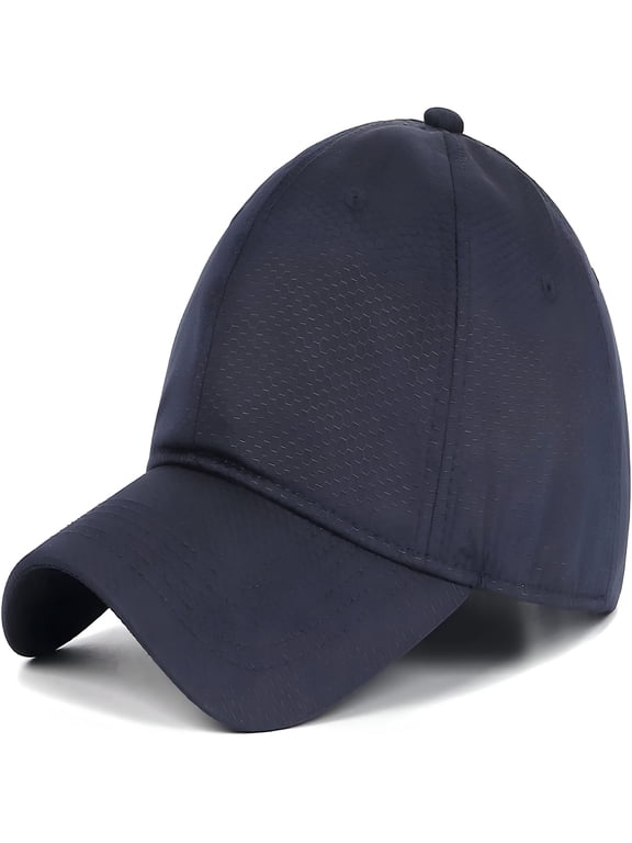 Oversize XXL Quick Dry Baseball Cap, Breathable Dad Hat for Heads 21.5"-25.5", Adjustable Soft Crown Running Cap