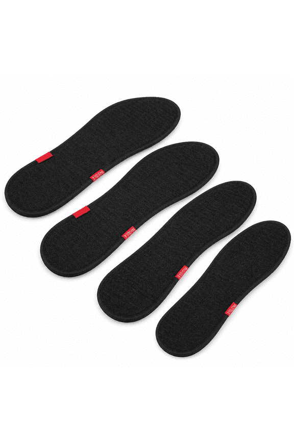Pairs Men's Bamboo Charcoal Insoles Thin Shoe Inserts Barefoot Breathable Shoe Insoles Breathable Mesh 26.5x9cm