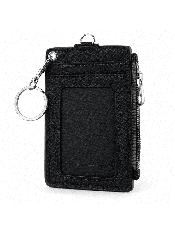 Portable Office Work Bus Cards Cover Business Keychain ID Card Holder Wallet Coin Purse