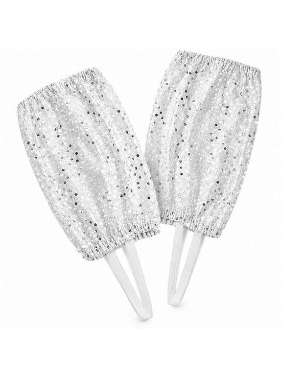 Silver Sequin Sock, Shiny Sock Covers, Dress Up Halloween Glitter Short Foot Covers, 80S 90S Pop Star Costume, Dance Party Sock