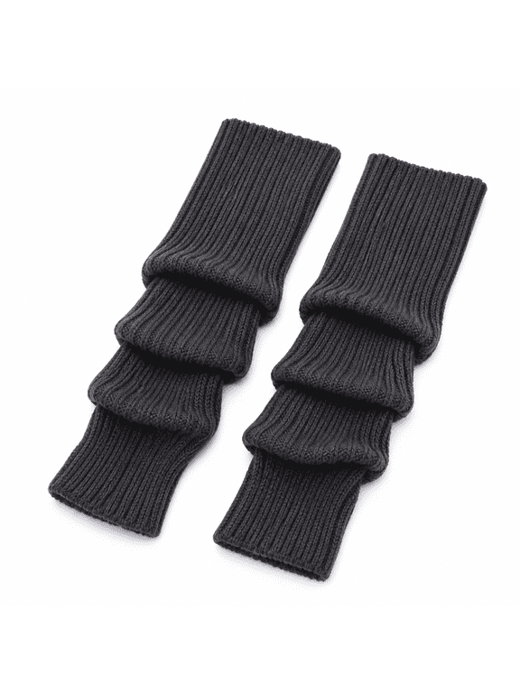 Socks for Men Boot Warmer Knit Leg Stockings Grey Leg Warmers for Boots