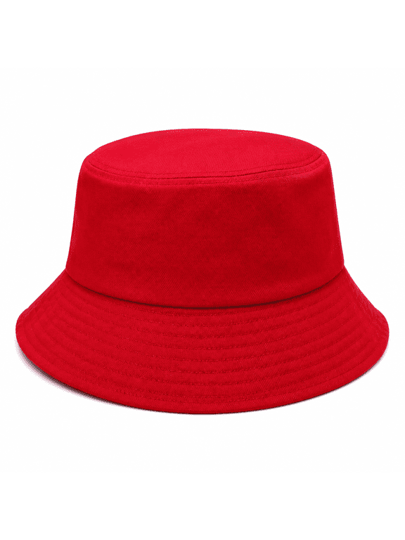 Sun Hat Versatile Cotton for Men and Women Bucket Hat Good Breathability for All Seasons Bucket Hats for Woman,Red
