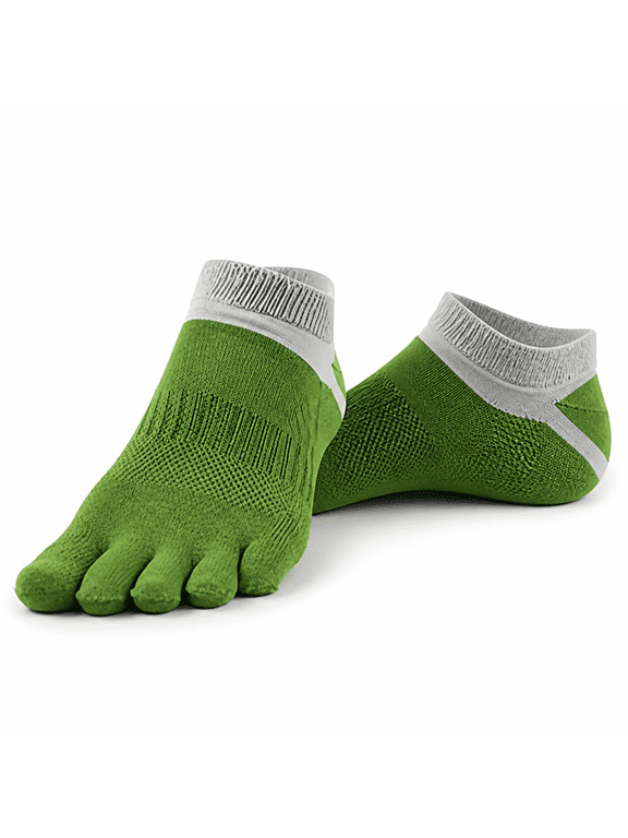Toe Socks Women Five Finger Socks Cotton Breathable Toe Socks for Women Running Toe Socks with Reinforced Heels and Toes