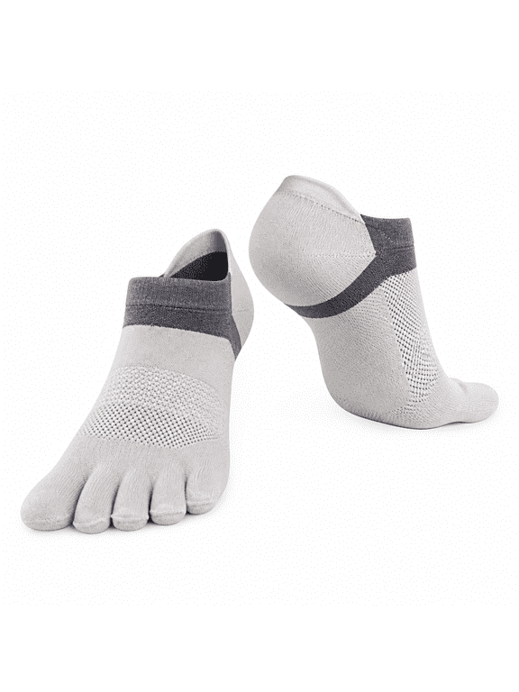 Toe Socks Women Five Finger Socks Cotton Breathable Toe Socks for Women Running Toe Socks with Reinforced Heels and Toes