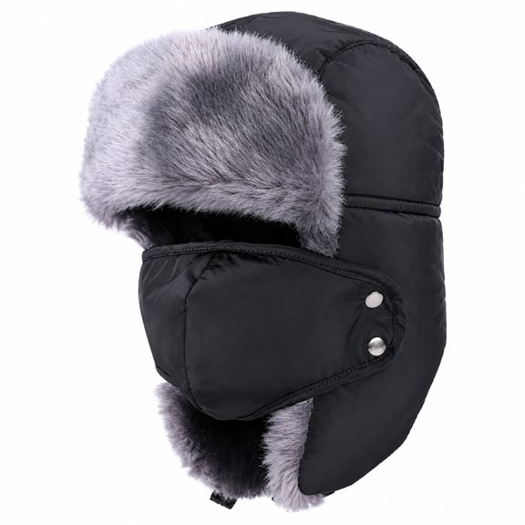 FLORNIX Trapper Trooper Hat Warm Winter Hats for Men with Ear Flaps Windproof Ushanka Russian Hats Women Bomber Hats for Outdoor Exercise