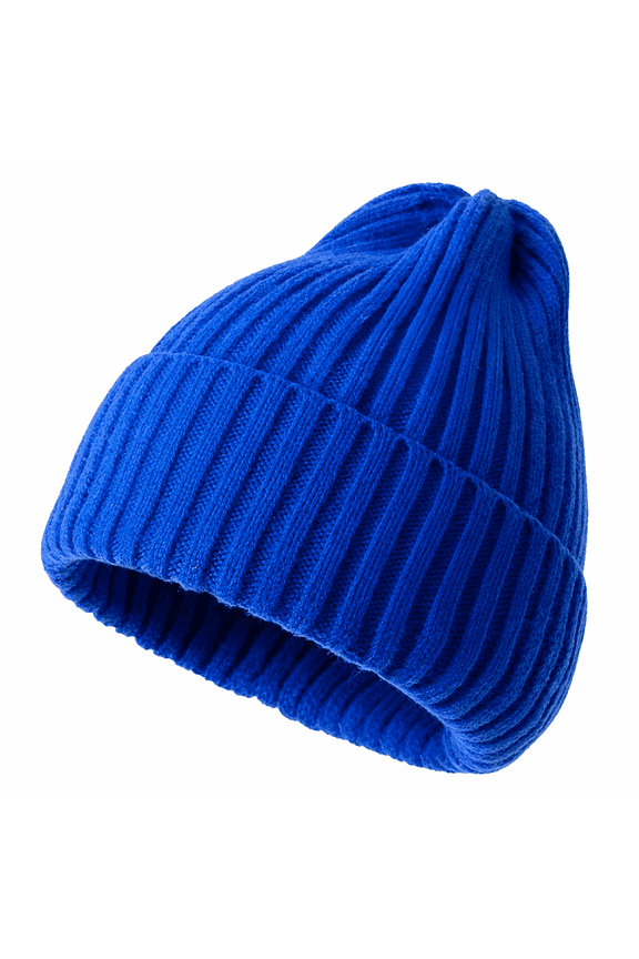 Unisex Beanie Hat Cable Ribbed Knit Fisherman Hat Cold Weather Winter Ski Hat Warm Cuffed Caps